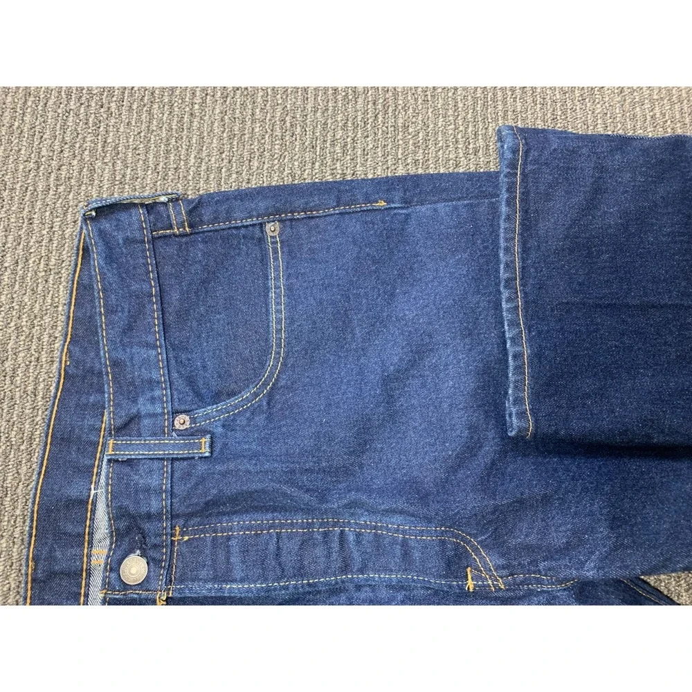 Levi's 501 Mens Jeans 38x30 Blue Denim Button Fly Straight Leg Regular Fit